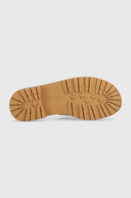 Lauren Ralph Lauren klapki skórzane Kelsie 802904251001.BUFF beżowy