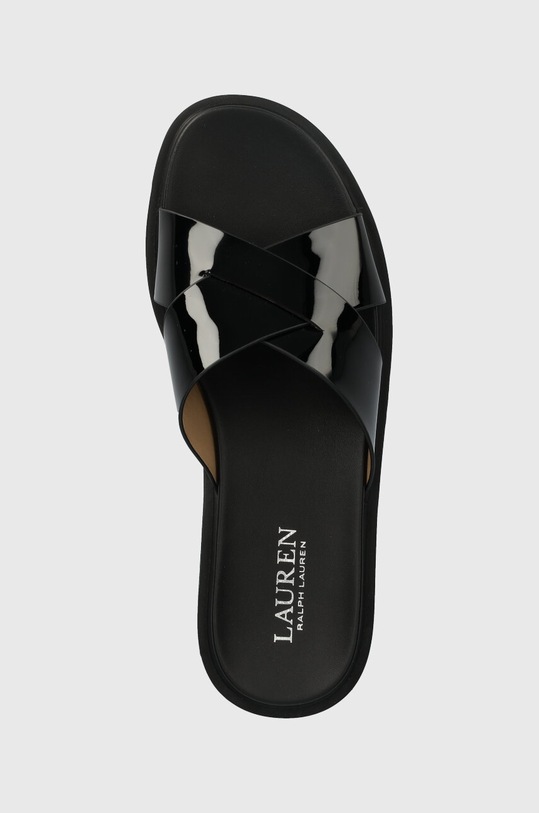 Lauren Ralph Lauren klapki skórzane Kelsie czarny 802904252001.BLACK
