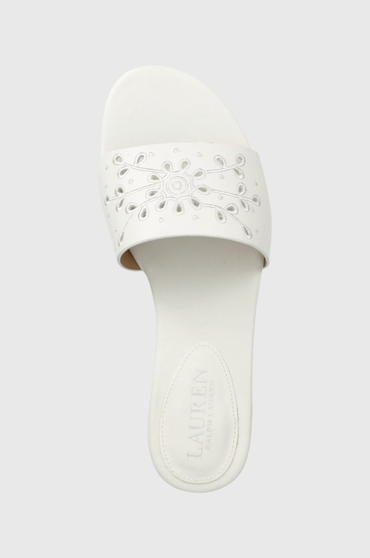 Lauren Ralph Lauren bőr papucs Andee Eylt fehér 802904286001.WHITE