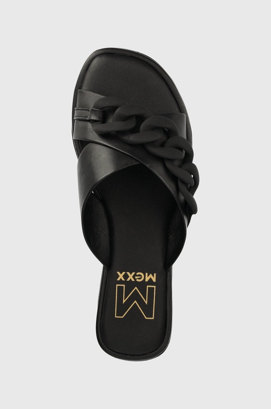 Mexx klapki skórzane Laila czarny MXCY011301W