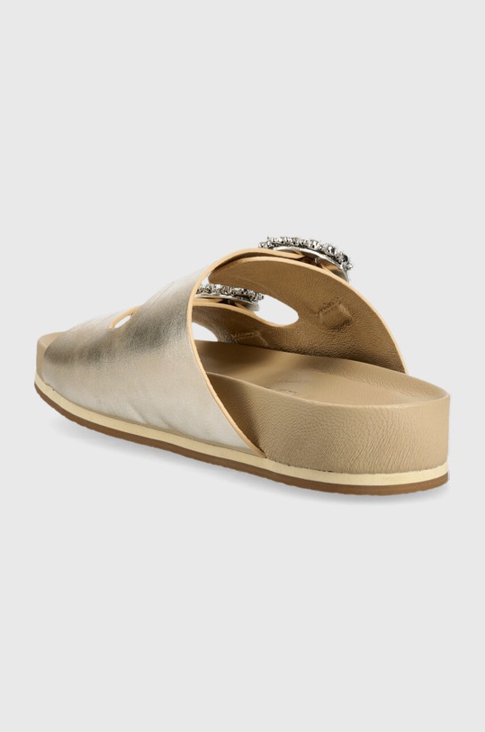 Obuwie Mexx klapki skórzane Lia MXSY008202W złoty