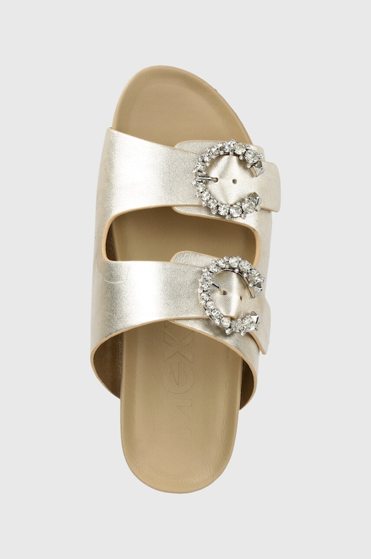 Mexx klapki skórzane Lia złoty MXSY008202W