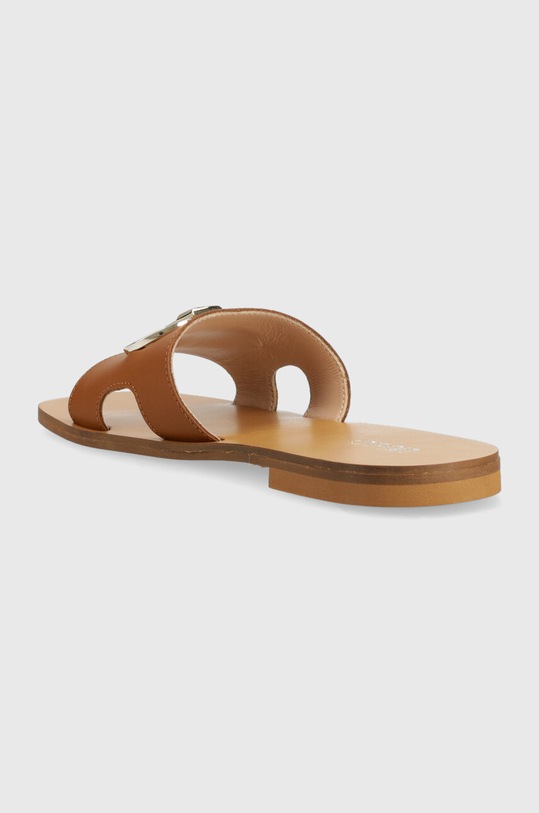 Încălțăminte Liu Jo slapi de piele SABA 06 SA3151P0102S1892 maro
