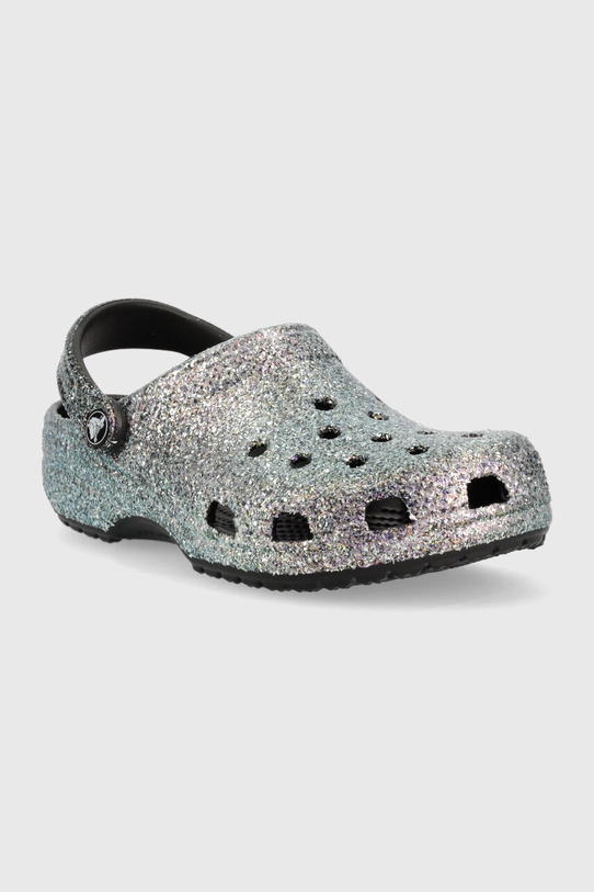 Crocs sliders Classic Glitter clog 205942.0C4 silver SS23