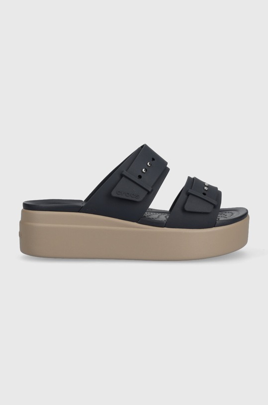 Crocs papuci Brooklyn Low Wedge Sandal platformă bleumarin 207431.4LH