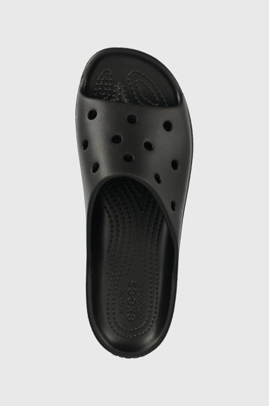 Crocs papuci Classic Platform Slide negru 208180.001