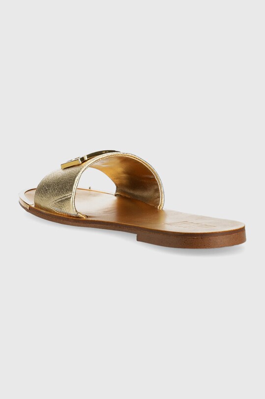 Încălțăminte Dkny slapi de piele GRACEN K1351537.GLD aur
