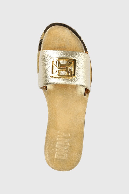 Dkny klapki skórzane GRACEN złoty K1351537.GLD