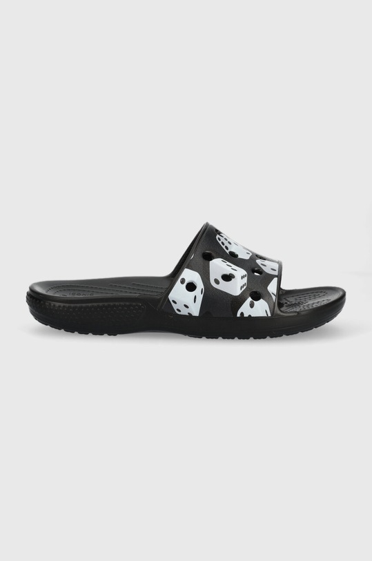 Šľapky Crocs Classic Dice Print Slide plochý čierna 208769.066