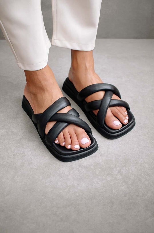 Alohas klapki skórzane Slip On Cross S00202.25