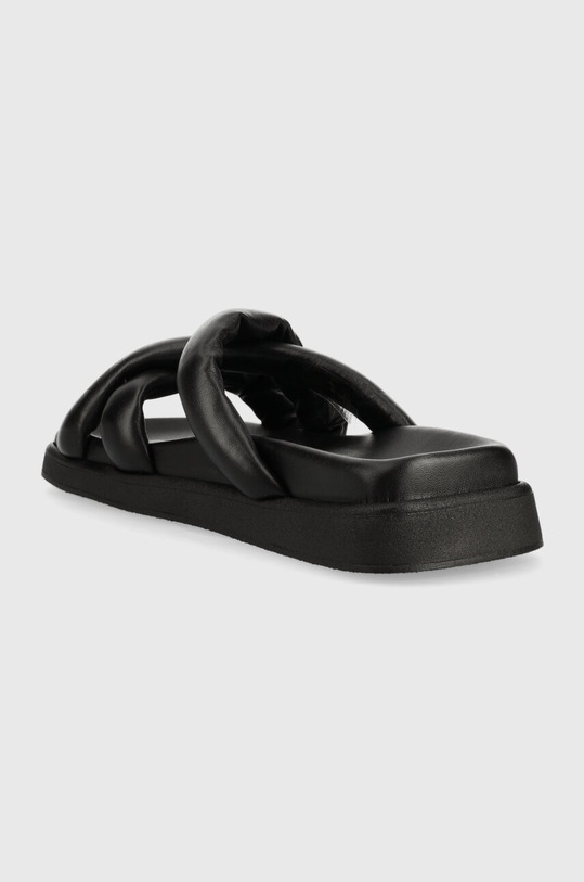 Obuwie Alohas klapki skórzane Slip On Cross S00202.25 czarny