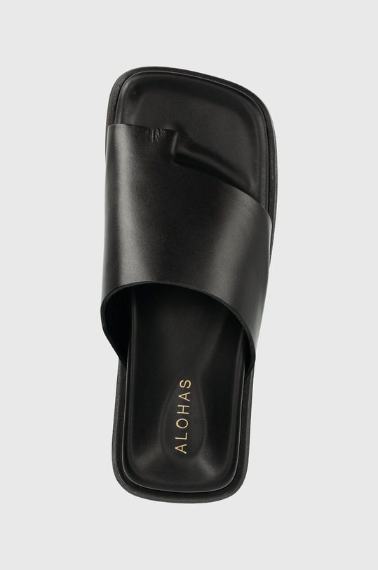 Шкіряні шльопанці Alohas Toe Ring Flop чорний S00174.25