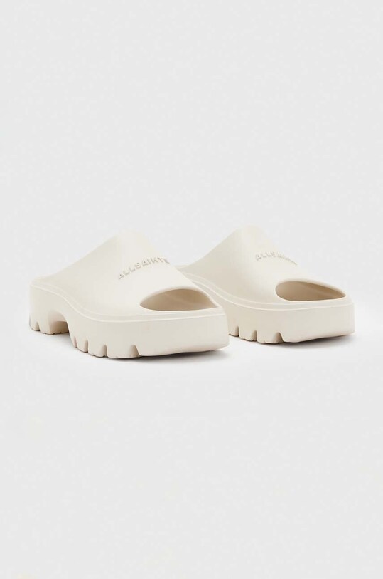 AllSaints klapki Eclipse Flatform WF561Y beżowy SS23