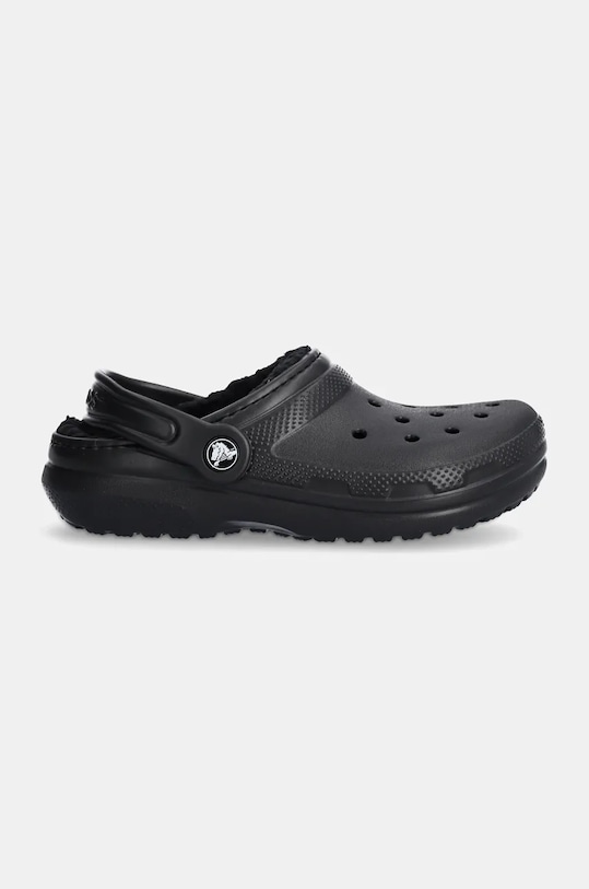 Crocs klapki dziecięce Lined 207010 207010.BLACK czarny AW24