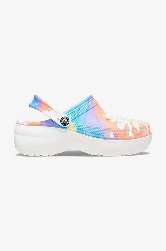 Crocs papuci Tie Dye Graphic Clog Wedge