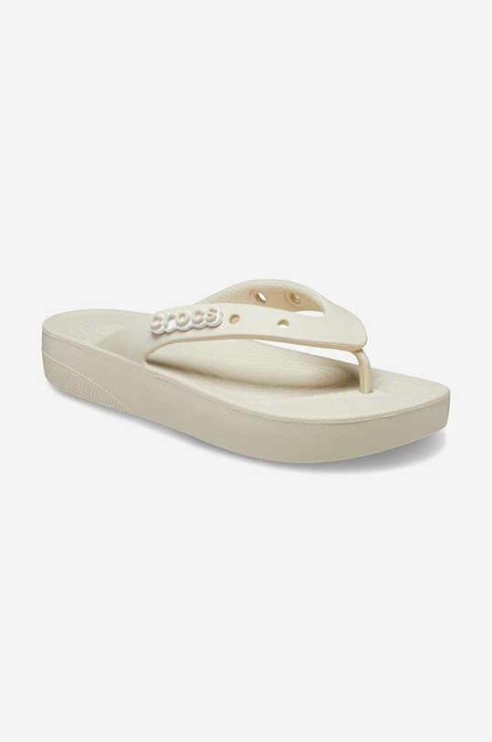 Încălțăminte Crocs șlapi Classic Platform Flip W 207714.BONE bej