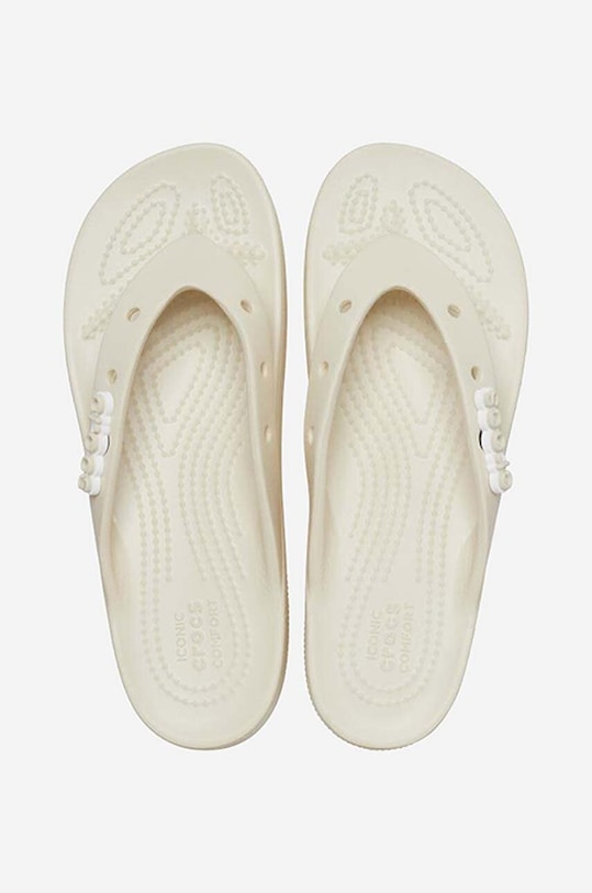 Crocs șlapi Classic Platform Flip W bej 207714.BONE