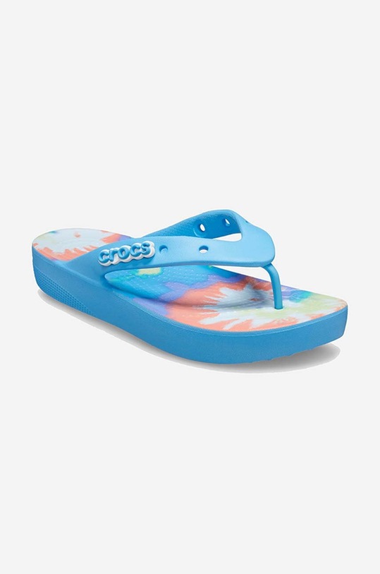 Shoes Crocs flip flops Platform Tie Dye Flip 208043.OXYGEN blue