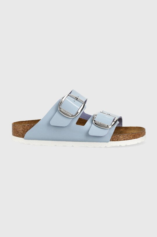 Шльопанці Birkenstock імітація лакованої шкіри блакитний 1025798
