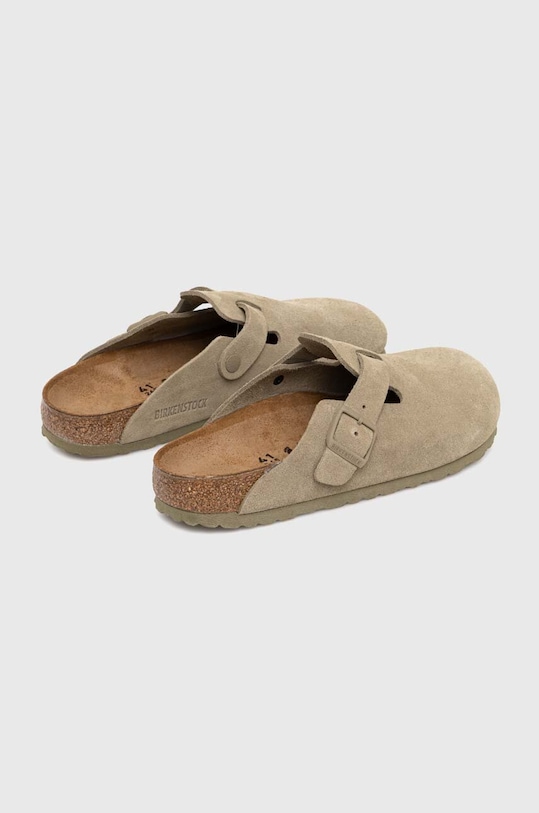 Obuwie Birkenstock klapki zamszowe Boston 1025844 zielony