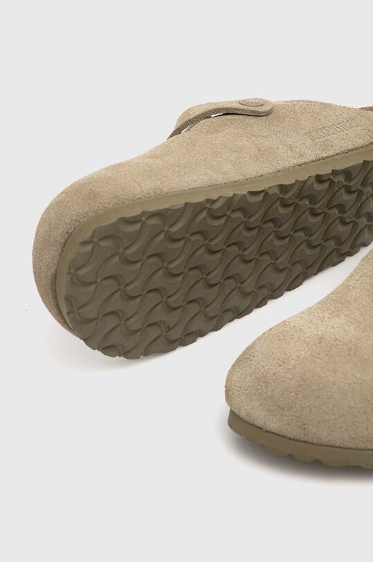 Birkenstock suede sliders Boston 1025844 green