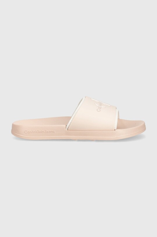 Natikače Calvin Klein Jeans SLIDE MONOGRAM TPU ML WN YW0YW00585 roza SS24