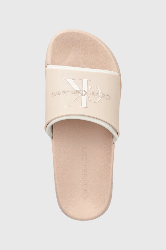 Natikače Calvin Klein Jeans SLIDE MONOGRAM TPU ML WN roza YW0YW00585