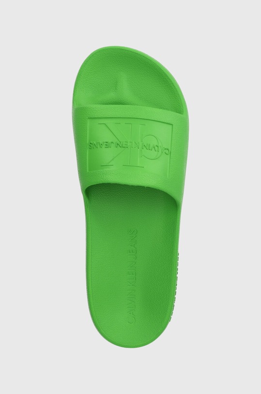 Παντόφλες Calvin Klein Jeans SLIDE MONOGRAM DEBOSSED EVA SLIDE MONOGRAM DEBOSSED EVA WN πράσινο YW0YW00102