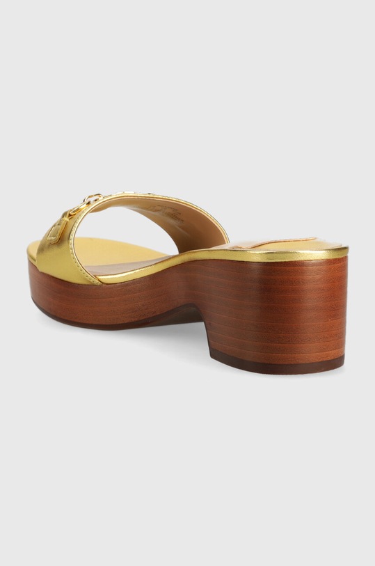 Obuwie Lauren Ralph Lauren klapki skórzane Roxanne 802900076001.710 złoty