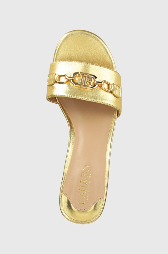 Lauren Ralph Lauren klapki skórzane Roxanne złoty 802900076001.710