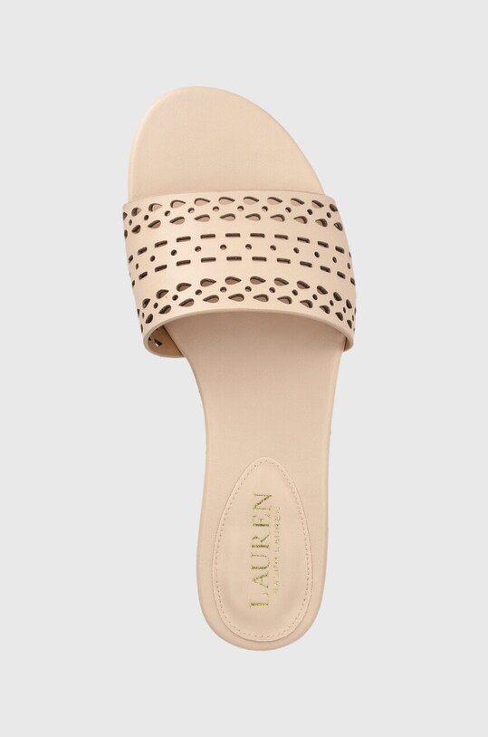 Lauren Ralph Lauren klapki skórzane Andee różowy 802914511001.650