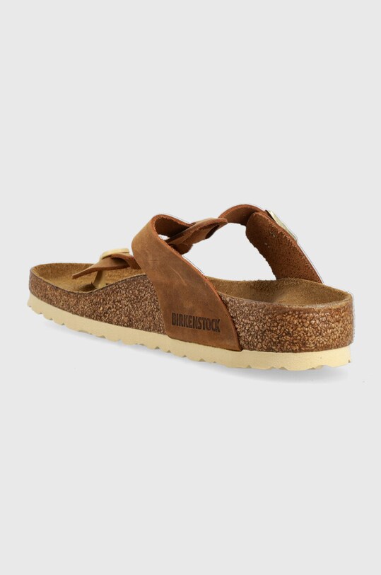 Παπούτσια Δερμάτινες σαγιονάρες Birkenstock Gizeh Braided 1021355 καφέ