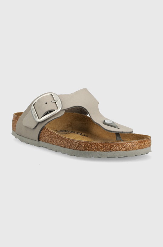 Δερμάτινες σαγιονάρες Birkenstock Gizeh 1022179 γκρί SS23