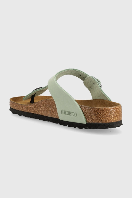 Shoes Birkenstock nubuck flip-flops Gizeh SFB 1023973 green