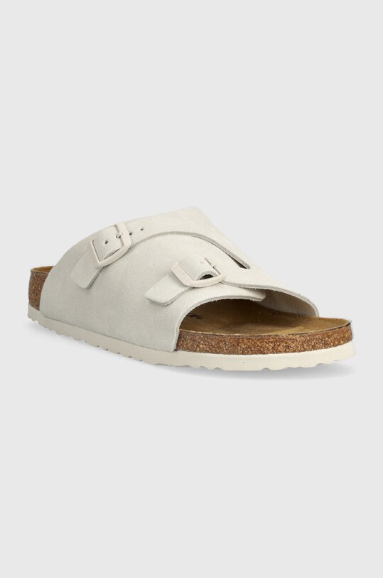 Birkenstock papuci din piele Zurich 1025008 gri SS23