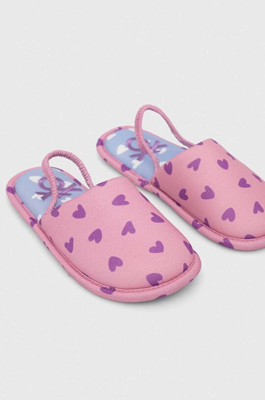 Παιδικές παντόφλες United Colors of Benetton μωβ 8G5M0D00P.G.SEASONAL