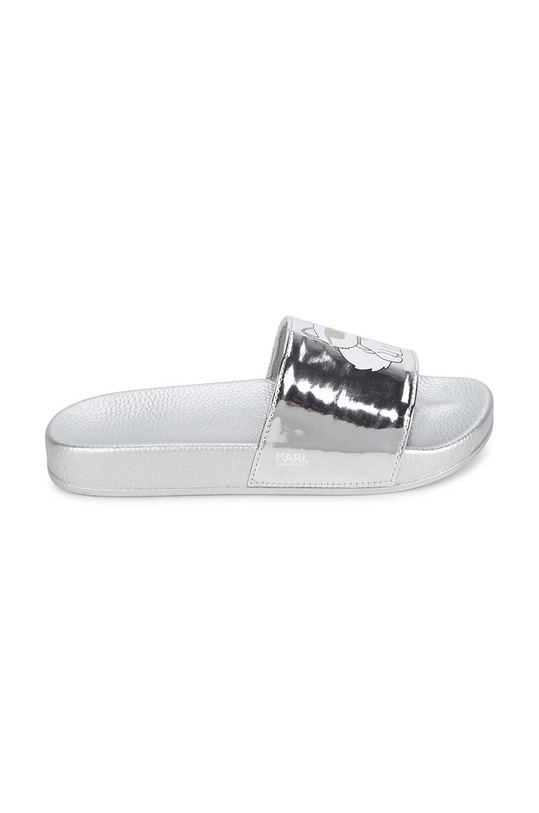 Dětské pantofle Karl Lagerfeld Z19095.27.35 stříbrná SS23