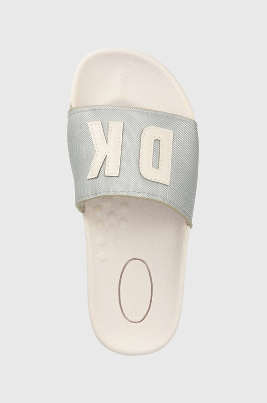Dkny klapki dziecięce srebrny D39110.32.35