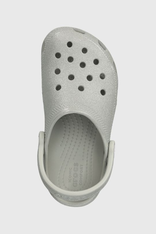 Детские шлепанцы Crocs CLASSIC GLITTER CLOG серый 206993.CROCS.CLASSIC.GL