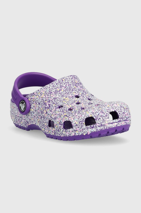 Παιδικές παντόφλες Crocs CLASSIC GLITTER CLOG 206993.CROCS.CLASSIC.GL μωβ SS24