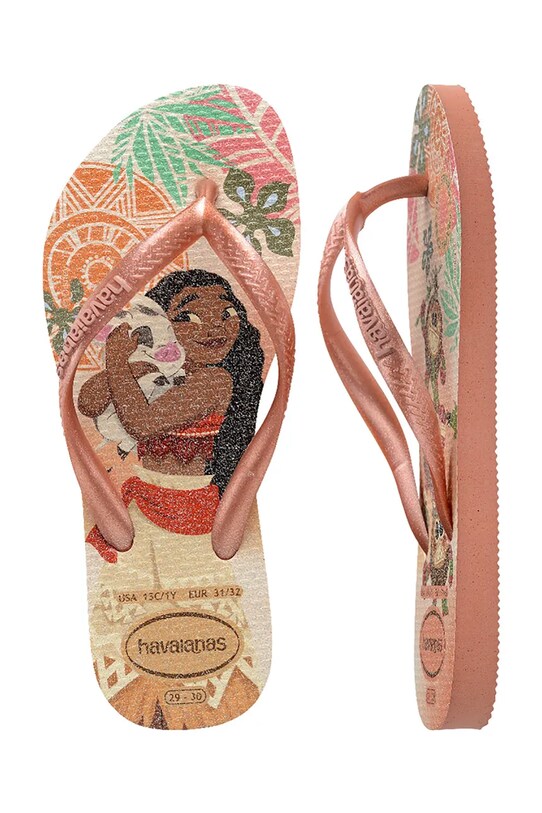 Παιδικές σαγιονάρες Havaianas SLIM PRINCESS 4123328 πορτοκαλί
