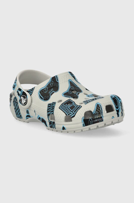 Chłopiec Crocs klapki dziecięce CLASSIC GAME OVER CLOG 208766.1F szary
