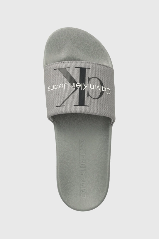 Šľapky Calvin Klein Jeans SLIDE MONOGRAM CO sivá YM0YM00061