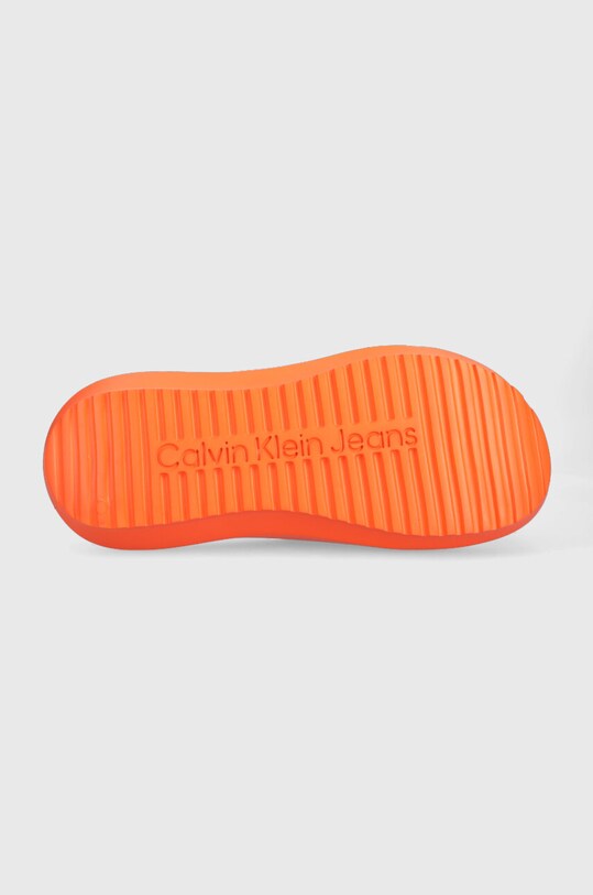Natikači Calvin Klein Jeans HYBRID SANDAL HIGH/LOW FREQ YM0YM00645 oranžna