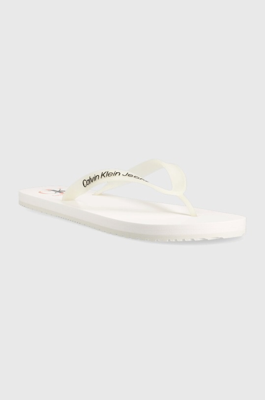 Calvin Klein Jeans slapi BEACH SANDAL AOP YM0YM00656 alb SS23
