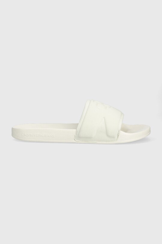Шльопанці Calvin Klein Jeans SLIDE HIGH/LOW FREQUENCY білий YM0YM00661