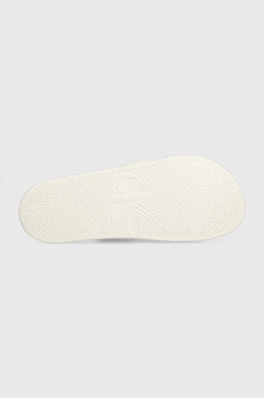 Calvin Klein Jeans klapki SLIDE HIGH/LOW FREQUENCY YM0YM00661 biały