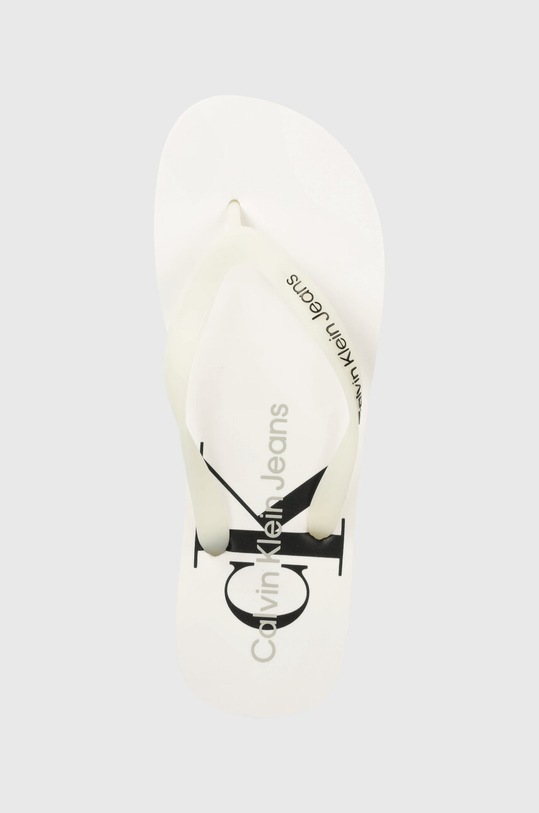 Calvin Klein Jeans slapi BEACH SANDAL MONOGRAM TPU alb YM0YM00838