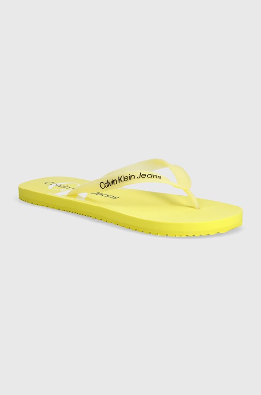 Calvin Klein Jeans japonki BEACH SANDAL MONOGRAM TPU żółty YM0YM00838