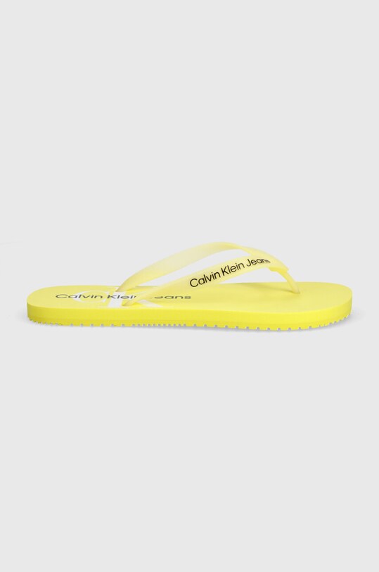 Calvin Klein Jeans japonki BEACH SANDAL MONOGRAM TPU YM0YM00838 żółty SS24